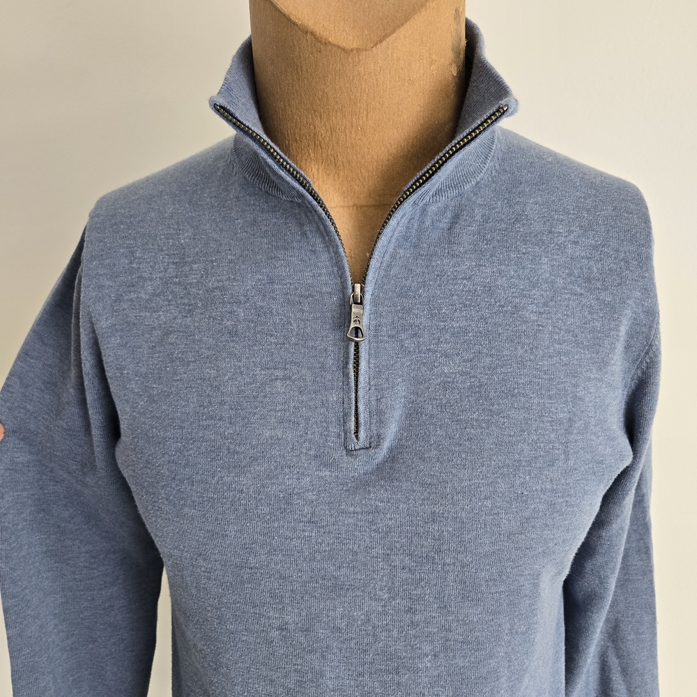 Brooks Brothers Men’s Half-Zip Sweater in Slate Blue